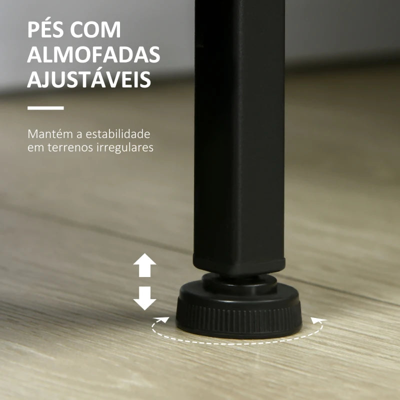 Estante Clarys - Cor Madeira e Preto - Com 5 Prateleiras e 2 Gavetas - 80x30x170,5 cm - Design Moderno