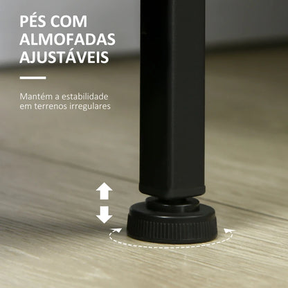 Estante Clarys - Cor Madeira e Preto - Com 5 Prateleiras e 2 Gavetas - 80x30x170,5 cm - Design Moderno