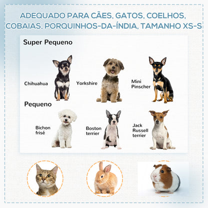 PawHut Parque para Cães de 8 Painéis Parque para Animais de Estimação com Bolsa de Transporte Parque Animais Portátil para Gatos Coelhos Ø126x58cm Azul