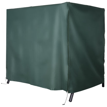 Outsunny Capa para Móveis de Jardim Capa Protetora para Baloiços de Exterior com Zíper 205x124x164cm Verde