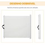 PawHut Barreira de segurança extensível até 115 cm Vedação para animais de estimação Bebês Crianças 115x82,5 cm Textilene Branco