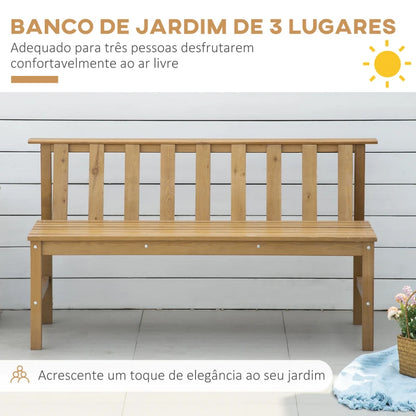 Banco de Jardim de 3 Lugares