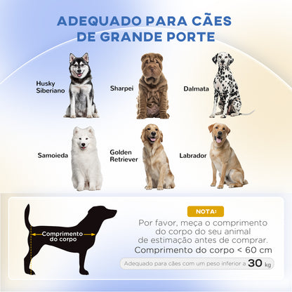 PawHut Sofá para Cães Grandes Sofá para Animais de Estimação com Almofada Amovível Capa Lavável e Pés de Madeira Carga 30 kg para Interior 100x70x25 cm Azul