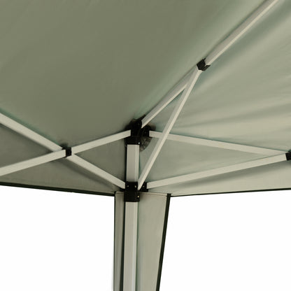 Outsunny Tenda Dobrável 295x295x255 cm com Bolsa de Transporte Altura Ajustável Anti-UV e Impermeável para Terraço Pátio e Praia Verde