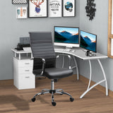 Vinsetto Cadeira de Escritório Ergonômica Giratoria 360° Inclinável com Altura Ajustável Rodas Apoio de Braços 54x62x104-114 cm Preto