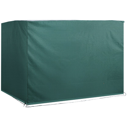 Outsunny Capa Protetora para Baloiço de Jardim de 3 Lugares 215x155x150cm Impermeável com Zíper Cobertura para Móveis de Exterior Verde