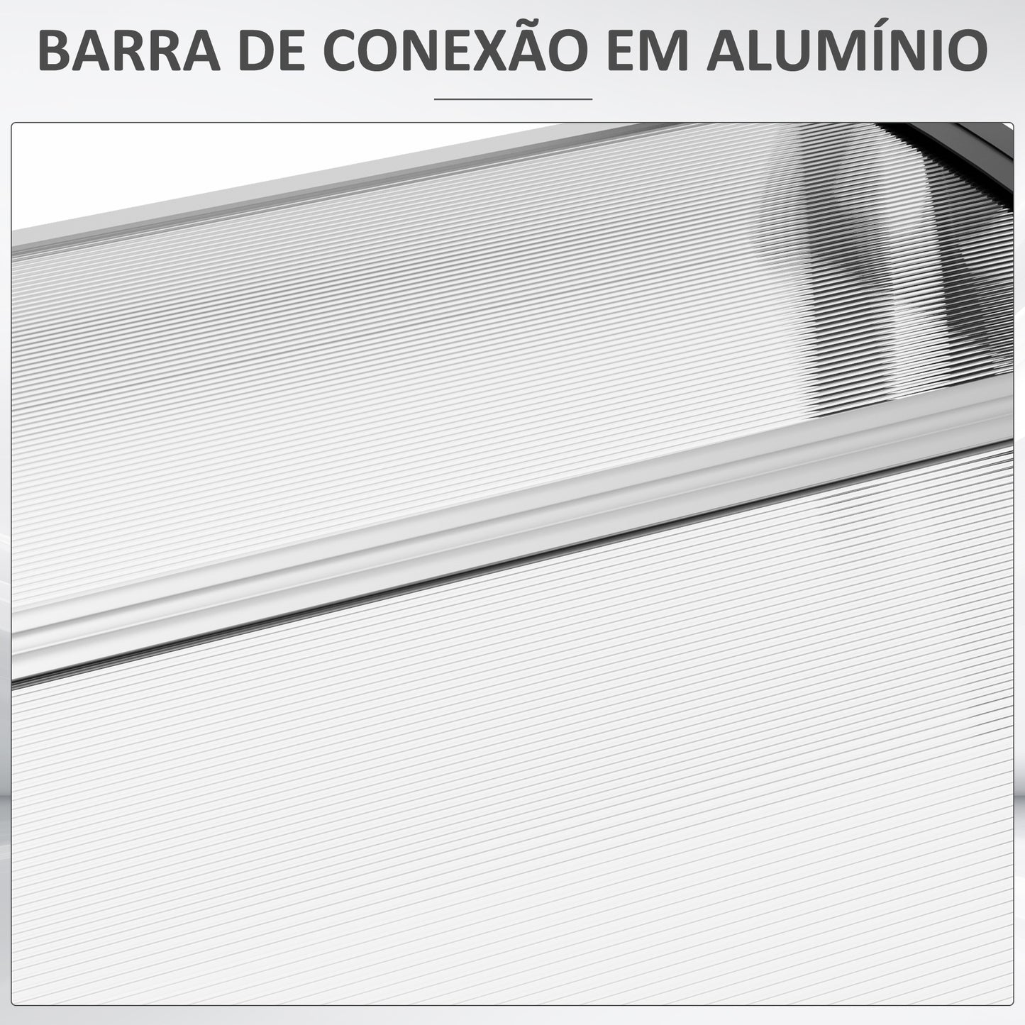 Outsunny Marquise de Proteção 122x89 cm para Portas e Janelas Contra Sol e Chuva Telhado de Proteção com Desenho Moderno Transparente e Preto