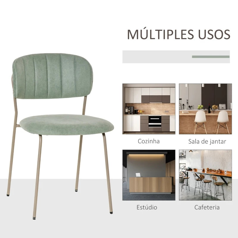 Conjunto de 4 Cadeiras Clarisse - Verde - Design Moderno