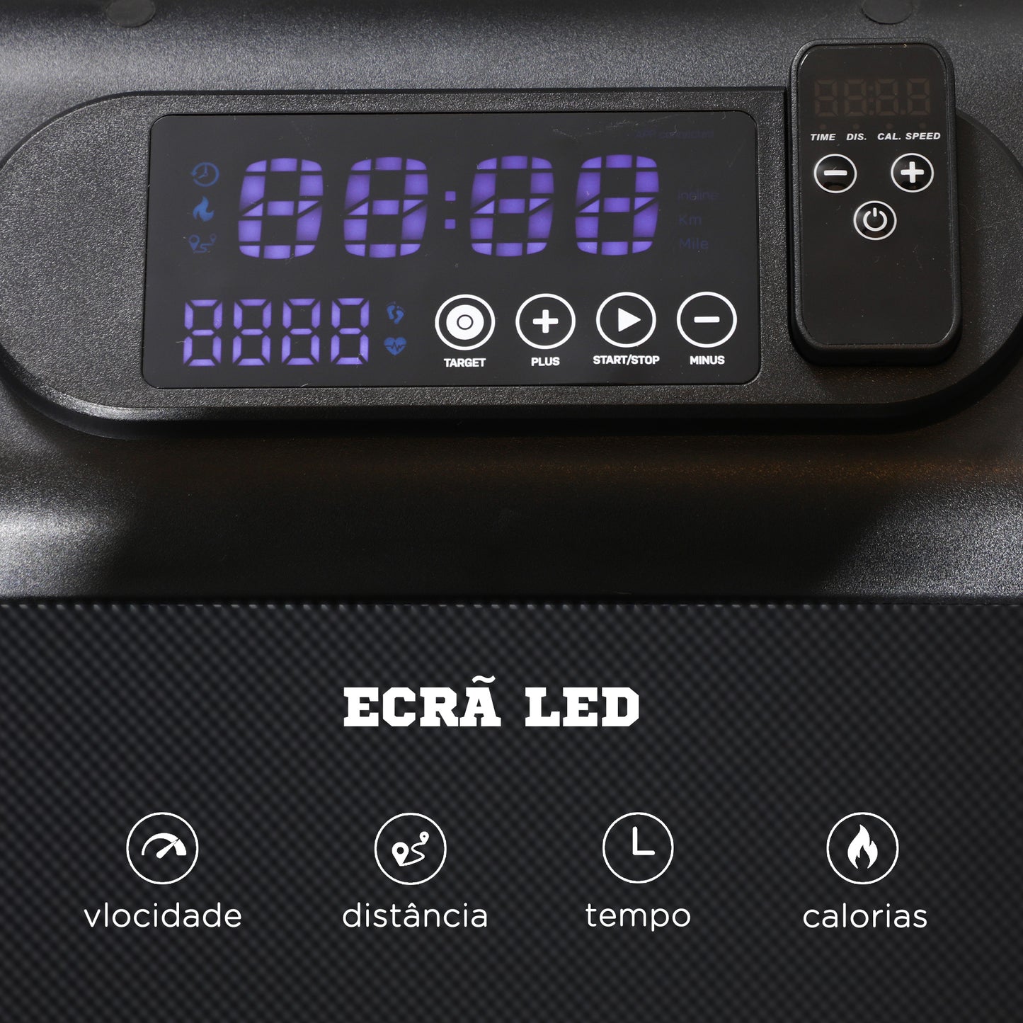 SPORTNOW Passadeira Dobrável 2 em 1 Passadeira com Velocidade 12km/h Superfície de Corrida 36x105 cm Controlo Remoto Ecrã LED e Rodas para Ginásio em Casa 135x65x105 cm Preto