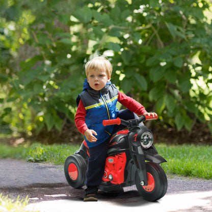 AIYAPLAY Mota Elétrica para Crianças Acima de 2 Anos Mota a Bateria para Crianças 6V com Função de Fazer Bolhas Farol Música Motocicleta para Crianças com Velocidade 3km/h Carga 30 kg Vermelho