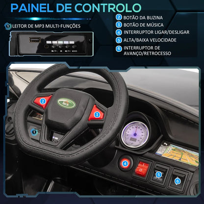 Carro Elétrico SUV Infantil 12V com 2 Motores e Controlo Remoto - 3-5km/h