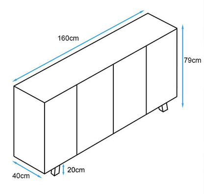 Aparador Viene de 160cm - Branco - Design Nórdico