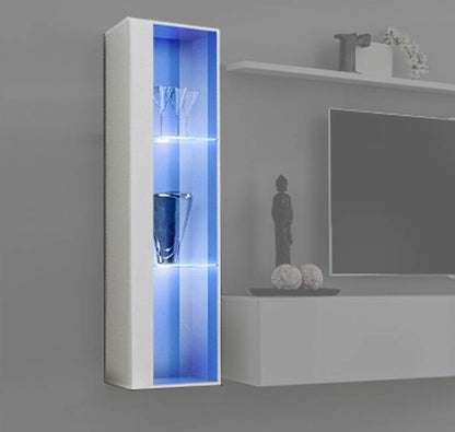 Mueble colgante modelo Baza LD 30x120 en color blanco con LED