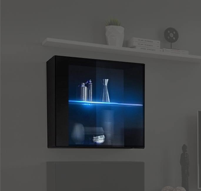 Mueble colgante modelo Baza LD 60x60 en color negro con LED