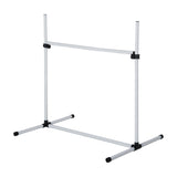 PawHut Conjunto de Treinamento de Agilidade para Cães Animais de Estimação 4 Peças Obstáculos de Salto com Altura Ajustável e Bolsa de Transporte para Exteriores 99x65x94 cm Branco