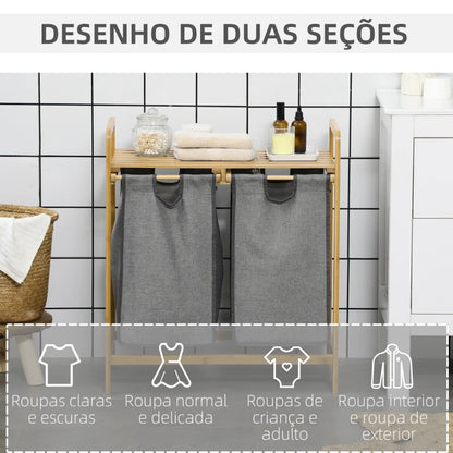 Cesto de Roupa Lopef de Bambu - Design Natura