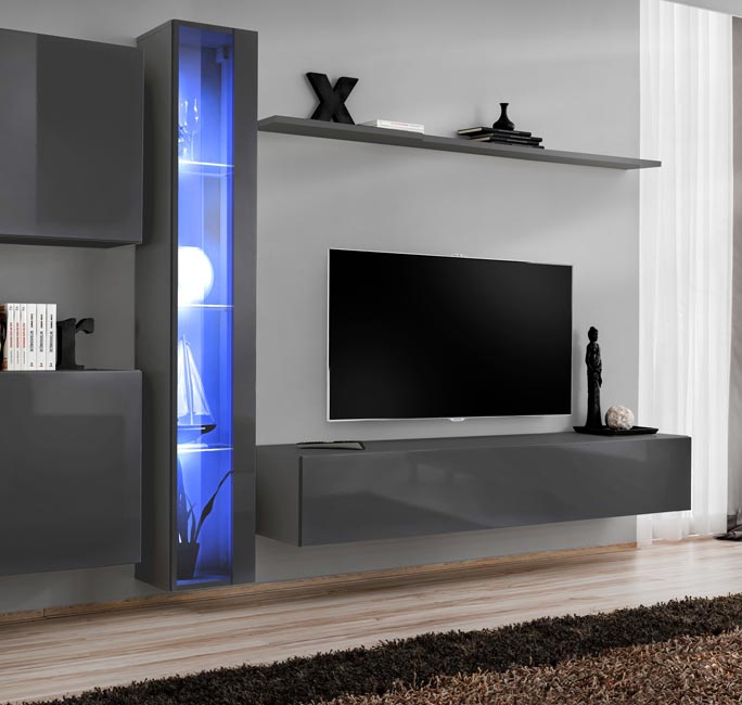 Mueble TV modelo Baza 120x30 en color gris