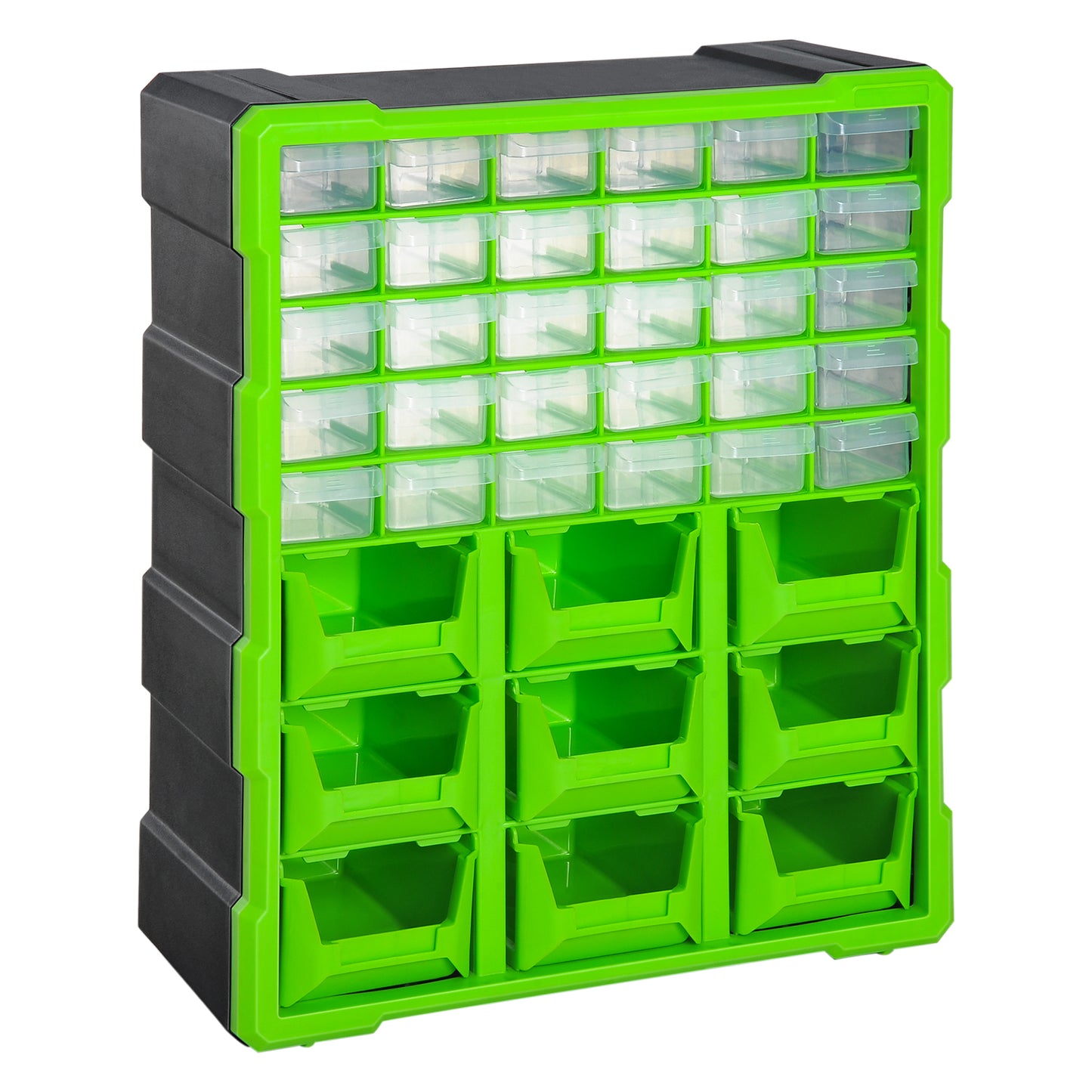 DURHAND Organizador de Ferragens Armário Organizador de Ferragens com 39 Gavetas Tipo Prateleiras 38x16x47,5cm Verde