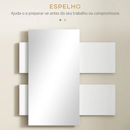 Conjunto de Entrada Suspenso Hajal - Espelho e Consola - Design Moderno