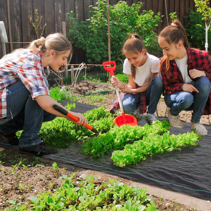 Outsunny Rolo de Malha Anti-Ervas 1x100 m Malha Geotêxtil 60 g/m² para Controlo de Ervas Daninhas de Jardim Malha Anti-Ervas Preta