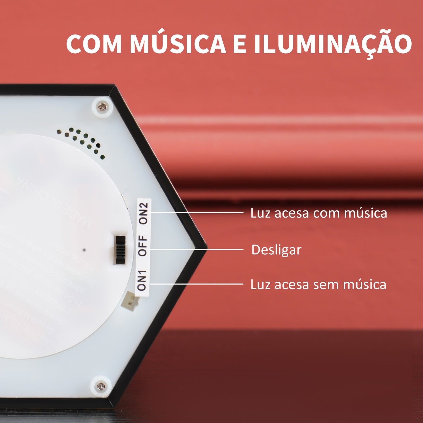 Bola de Neve Farol de Neve com Música e Luzes Globo de Neve com Pai Natal Purpurina Decoração de Natal Bronze