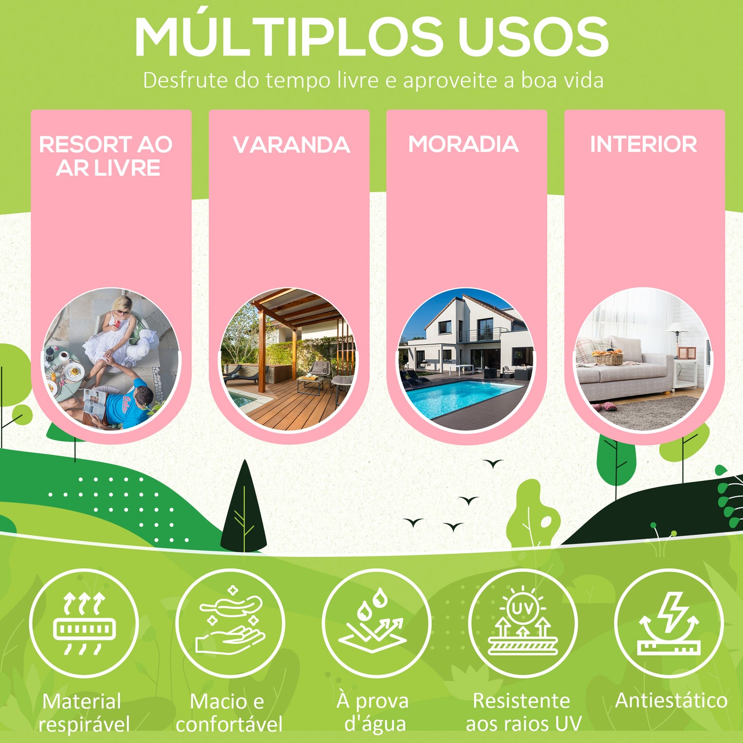 Outsunny Sofá de Vime de 2 Lugares com Mesas Laterais e Apoio para os Pés com Armazenamento Sofá de Jardim com Encosto Inclinável e Almofadas com Capas Removíveis 130x72x96cm Marrom e Bege