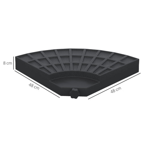  - Cor: Preto; - Material: HDPE; - Medidas: 48x48x8 cm (CxLxA); - Capacidade cada peça: 13 kg de água, 15 kg de areia e 17,5 kg ambos; - Referência: 84D - 061 - Leva - Me - Contigo