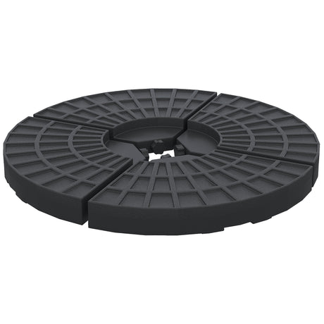  - Cor: Preto; - Material: HDPE; - Medidas: 48x48x8 cm (CxLxA); - Capacidade cada peça: 13 kg de água, 15 kg de areia e 17,5 kg ambos; - Referência: 84D - 061 - Leva - Me - Contigo