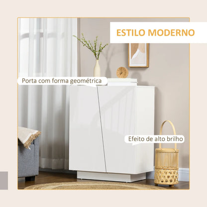 Aparador Munich de 70 cm - Branco Alto Brilho - Design Moderno