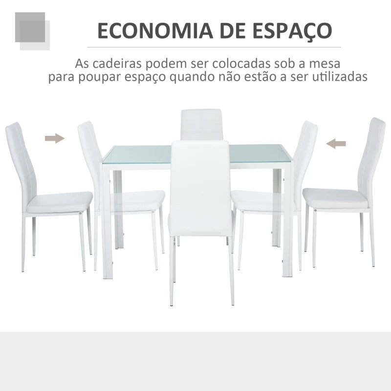 Conjunto de Refeição Hayla - 4 Cadeiras e 1 Mesa - Design Nórdico