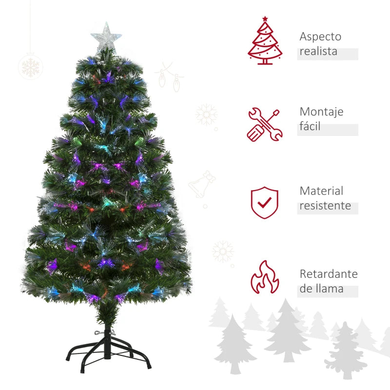 Árvore de Natal com 130 Luzes LED e Estrela - 120 cm