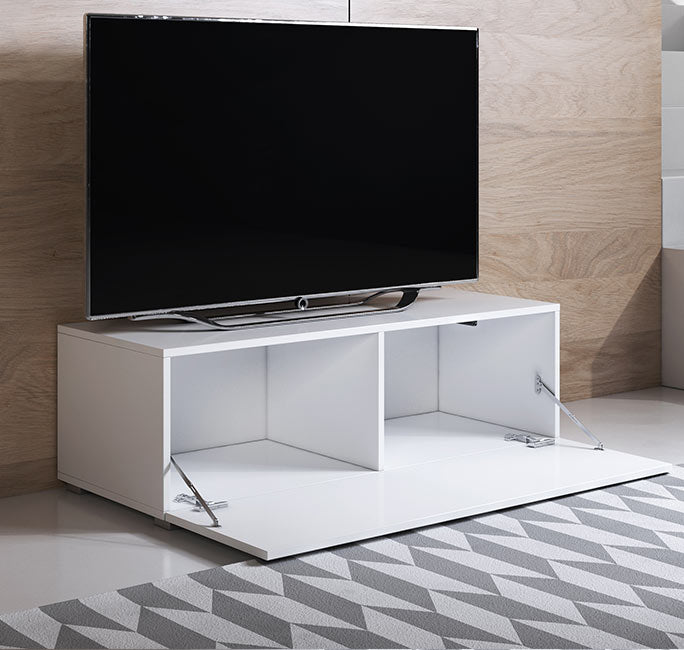 Mueble TV modelo Leiko H1 (100x32cm) color blanco con patas estándar