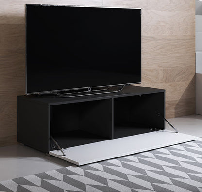 Mueble TV modelo Leiko H1 (100x32cm) color negro y blanco con patas estándar