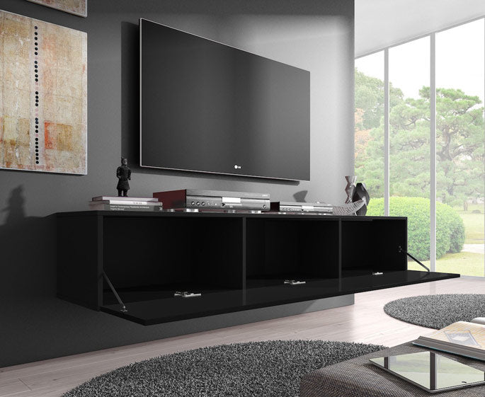 Mueble TV modelo Nerea H2 (160 cm) en negro