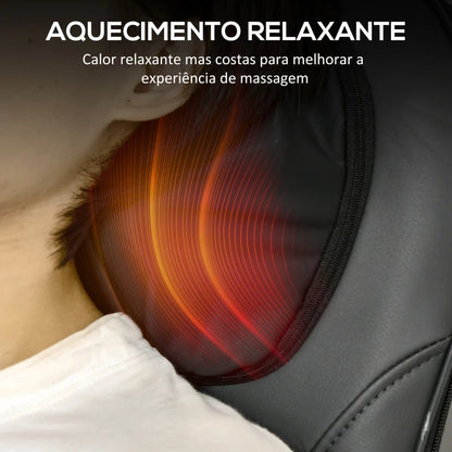 Assento com Aquecimento e 8 Pontos de Massagem por Vibração com Controlo Remoto - Shiatsu