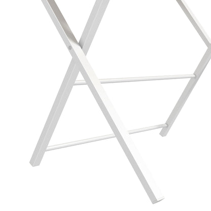 HOMCOM Secretária Dobrável Mesa de Estúdio com Prateleira Superior Estilo Moderno para Sala de Estar Escritório Dormitório 81,5x70x84 cm Madeira e Branco