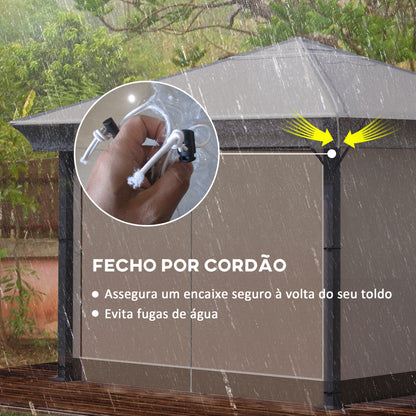 Outsunny Cobertura Protetora para Pérgolas 3x3 m Cobertura Impermeável para Pérgola Capa Protetora de Pérgolas para Proteção contra a Intempérie Transparente