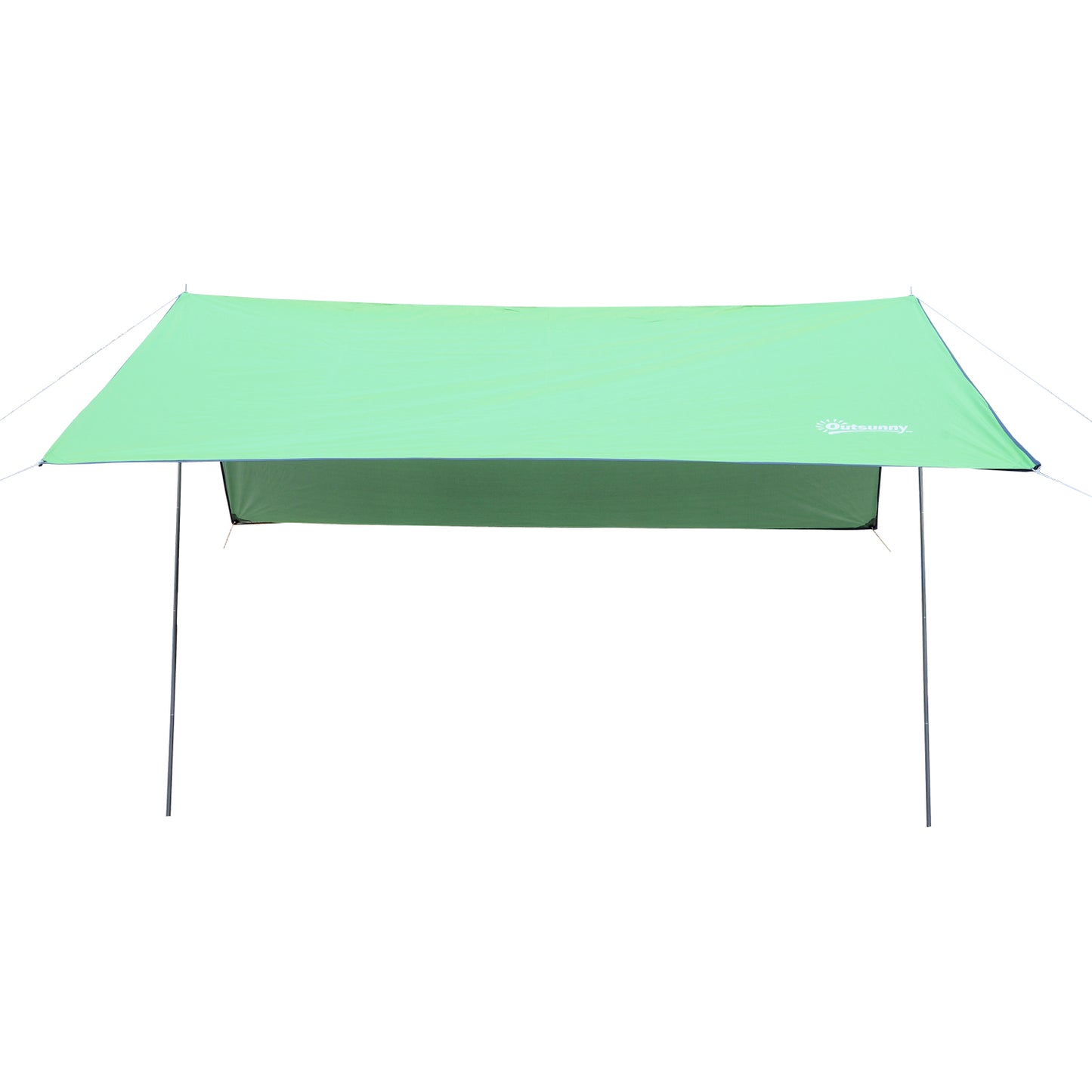 Outsunny Abrigo de Campismo Portátil 300x292 cm Tenda de Campismo Impermeável com Proteção Solar para Praia Piquenique Exterior Verde