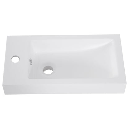 kleankin Móvel de Casa de Banho com Lavatório Cerâmico Móvel de Casa de Banho de Parede com 2 Portas Estilo Moderno Carga 50 kg 50x86x25 cm Branco