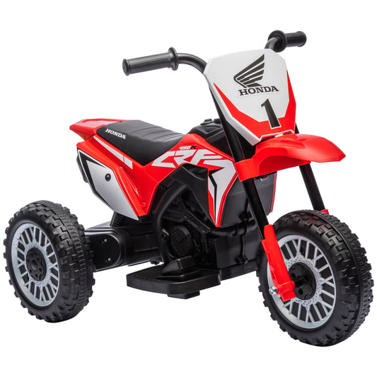 HOMCOM Mota Elétrica com Licença Honda CRF450RL para Crianças acima de 18 Meses Mota de Bateria 6V com Velocidade 3km/h Buzina e Som de Arranque Carga Máxima 25 kg 71x40,5x43,5 cm Vermelho