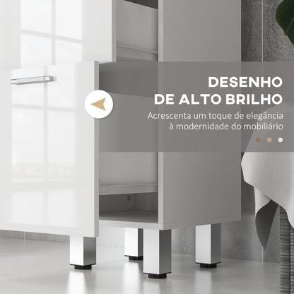 Armário de Apoio Damise de Casa de Banho - Branco - Design Moderno