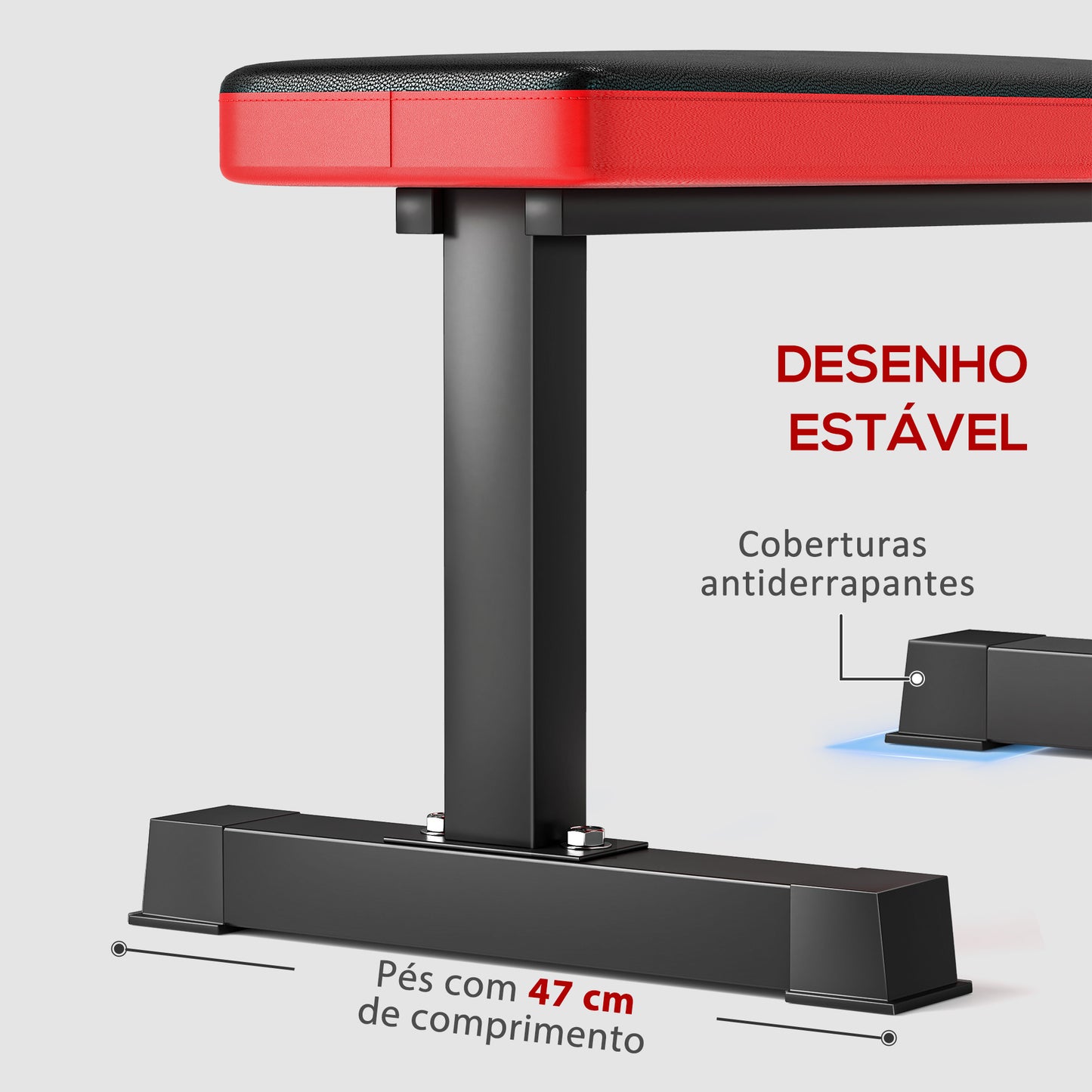 SPORTNOW Banco de Pesos Banco de Musculação Carga 300 kg Banco de Abdominais para Treino de Corpo Completo e Casa Ginásio 106x26x48 cm Preto