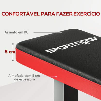 SPORTNOW Banco de Pesos Banco de Musculação Carga 300 kg Banco de Abdominais para Treino de Corpo Completo e Casa Ginásio 106x26x48 cm Preto