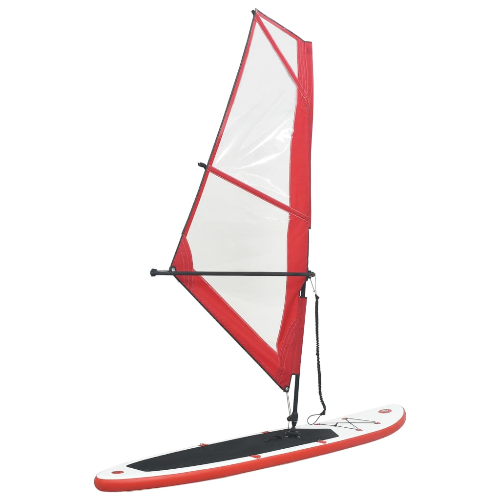 Prancha de Paddle SUP com Vela e Remo - 330cm - Vermelho e Branco