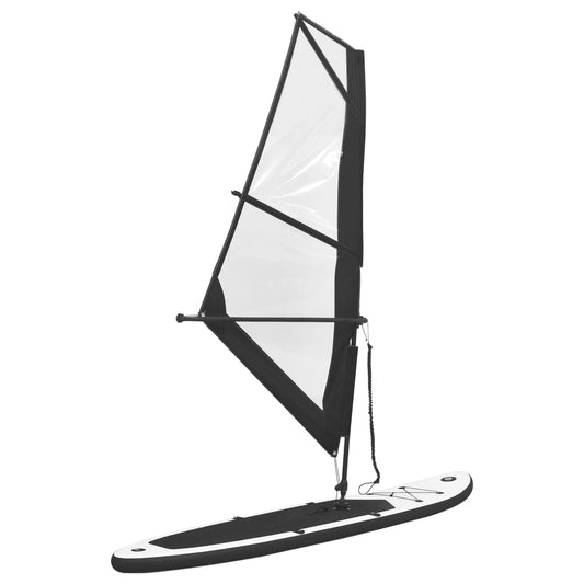 Prancha de Paddle SUP com Vela e Remo - 330cm - Preto e Branco