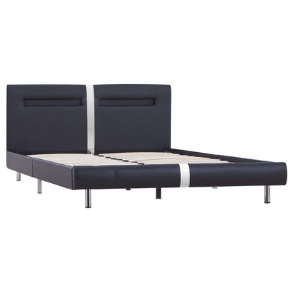 Estrutura de Cama Sheldon com Luzes LED - Preto - 180x200 cm - Design Moderno