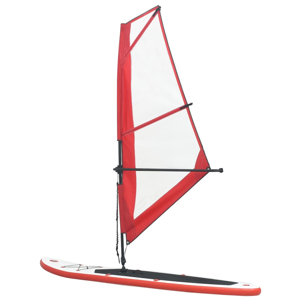 Prancha de Paddle SUP com Vela e Remo - 330cm - Vermelho e Branco