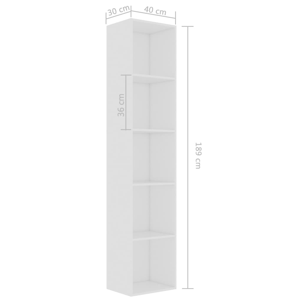 Estante Leyla de 190cm - Branco - Design Moderno