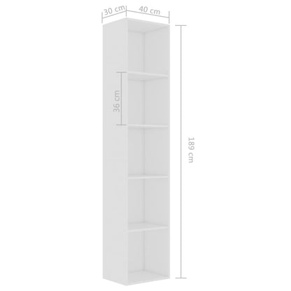 Estante Leyla de 190cm - Branco - Design Moderno