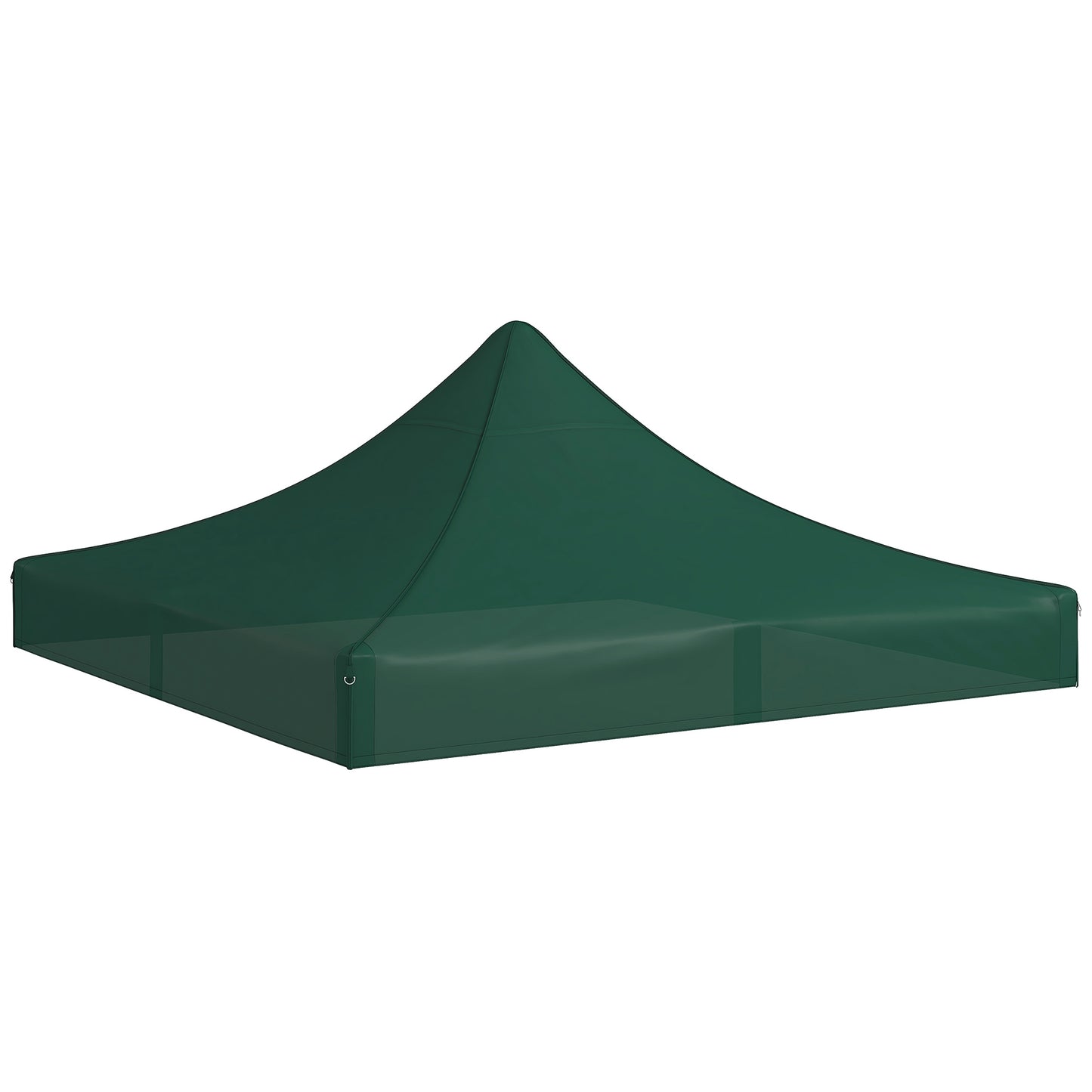 Outsunny Toldo de Substituição 3x3 m para Pérgola de Jardim Cobertura de Substituição para Tenda Dobrável de Tecido Oxford Impermeável e Anti-UV Verde Escuro